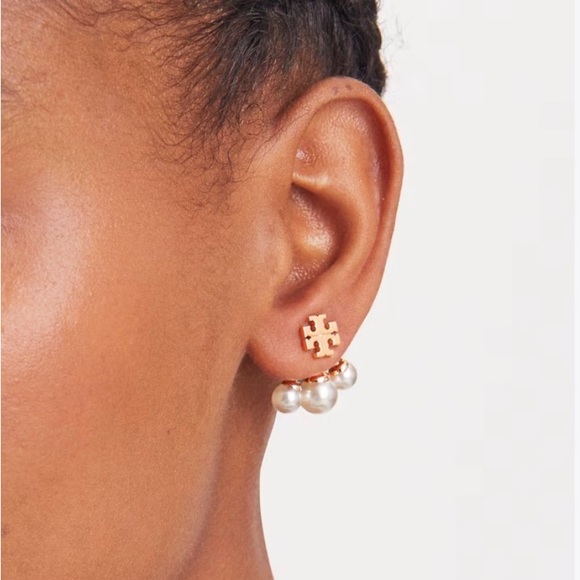 Tory Burch Moon Dance Pearl Front-Back Earrings Brand New! So Beautiful! 😍🤩 - Picture 10 of 11